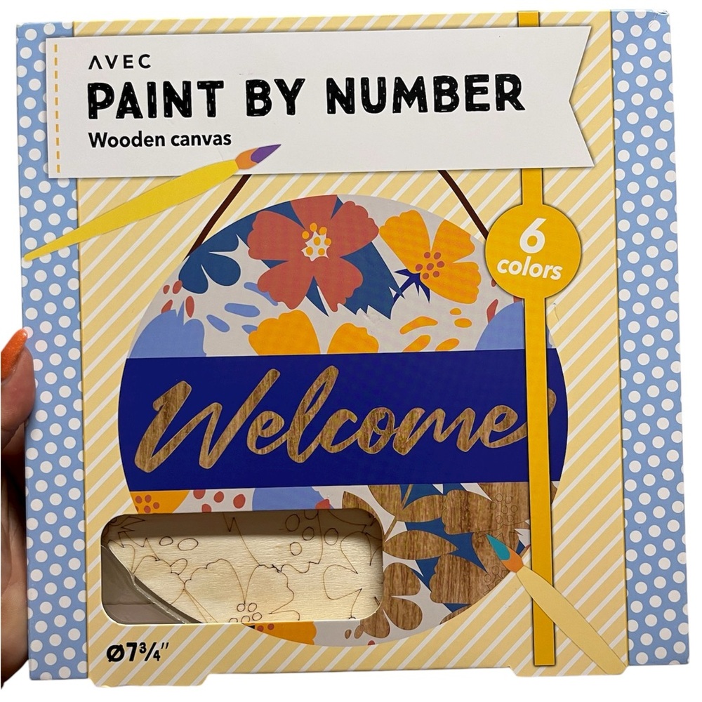 Paint by Number Kit with Wooden Canvas